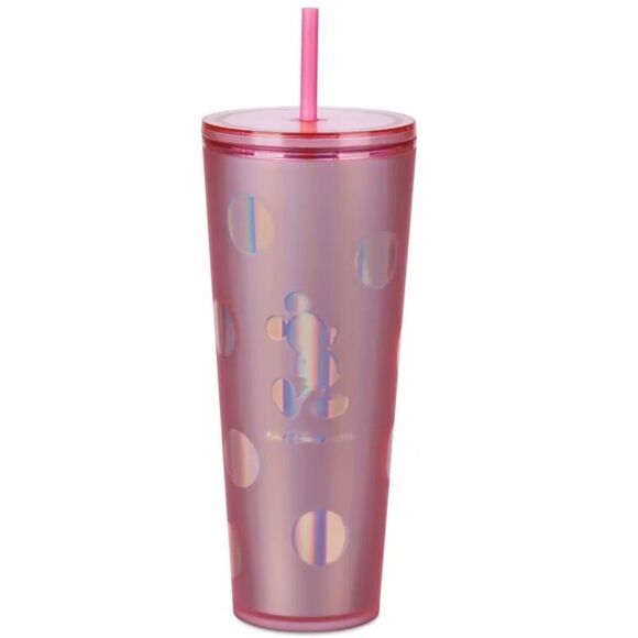 Walt Disney World Pink Starbucks Tumbler with Straw - Picture 2 of 5